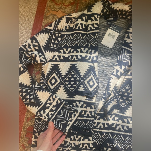 Chaps X Ralph Lauren cardigan sweater Yellowstone southwestern tribal pendleton - Picture 9 of 13